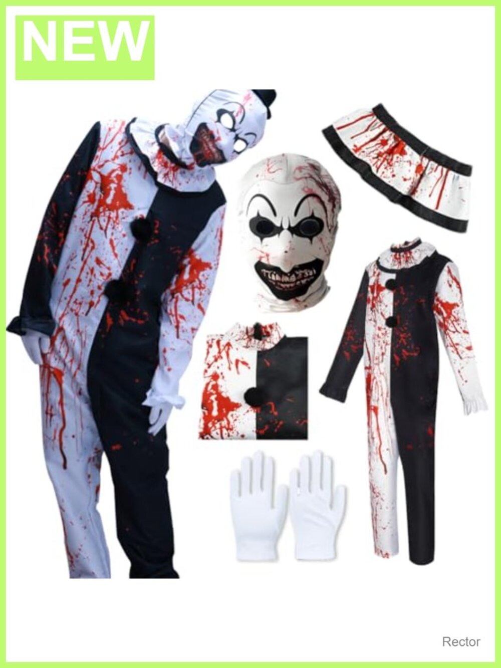 Adult Cosplay Jumpsuit Halloween Outfit with Mask Necklace Gloves